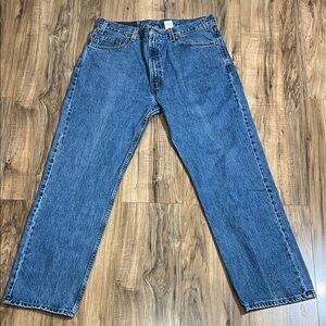 Vintage Levi's 550 High Waist Regular Fit Straight Legs Blue Jeans 36x30
